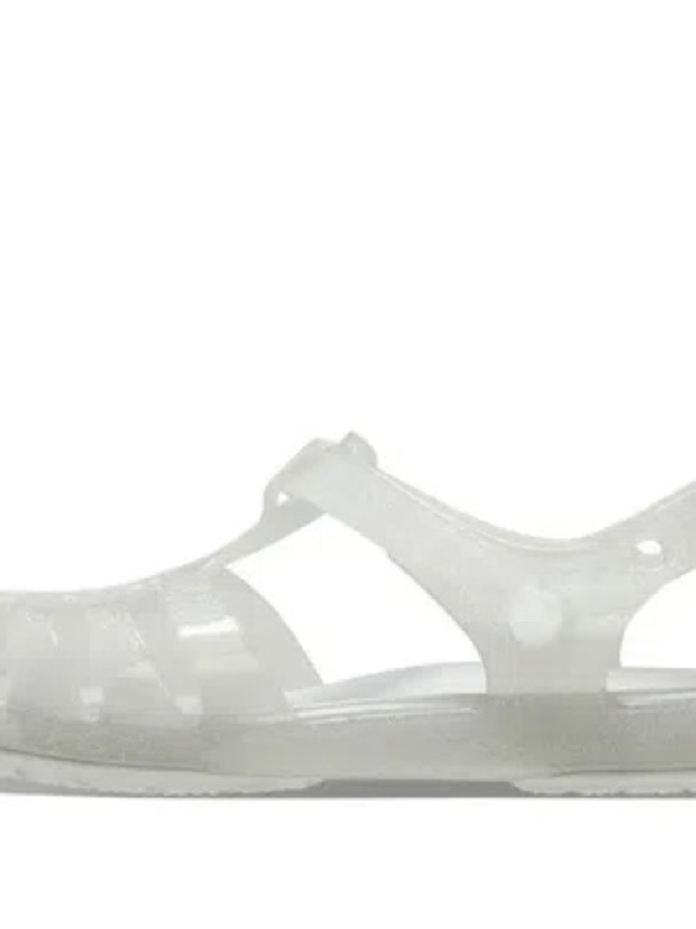 CROCS Women's Clear Jelly T-Strap Sandals